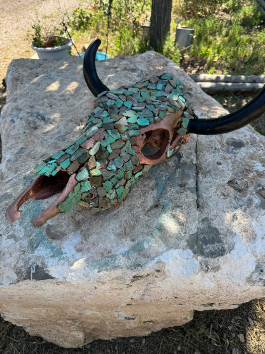 KingsTurquoise Cow Skull Turquoise Huge