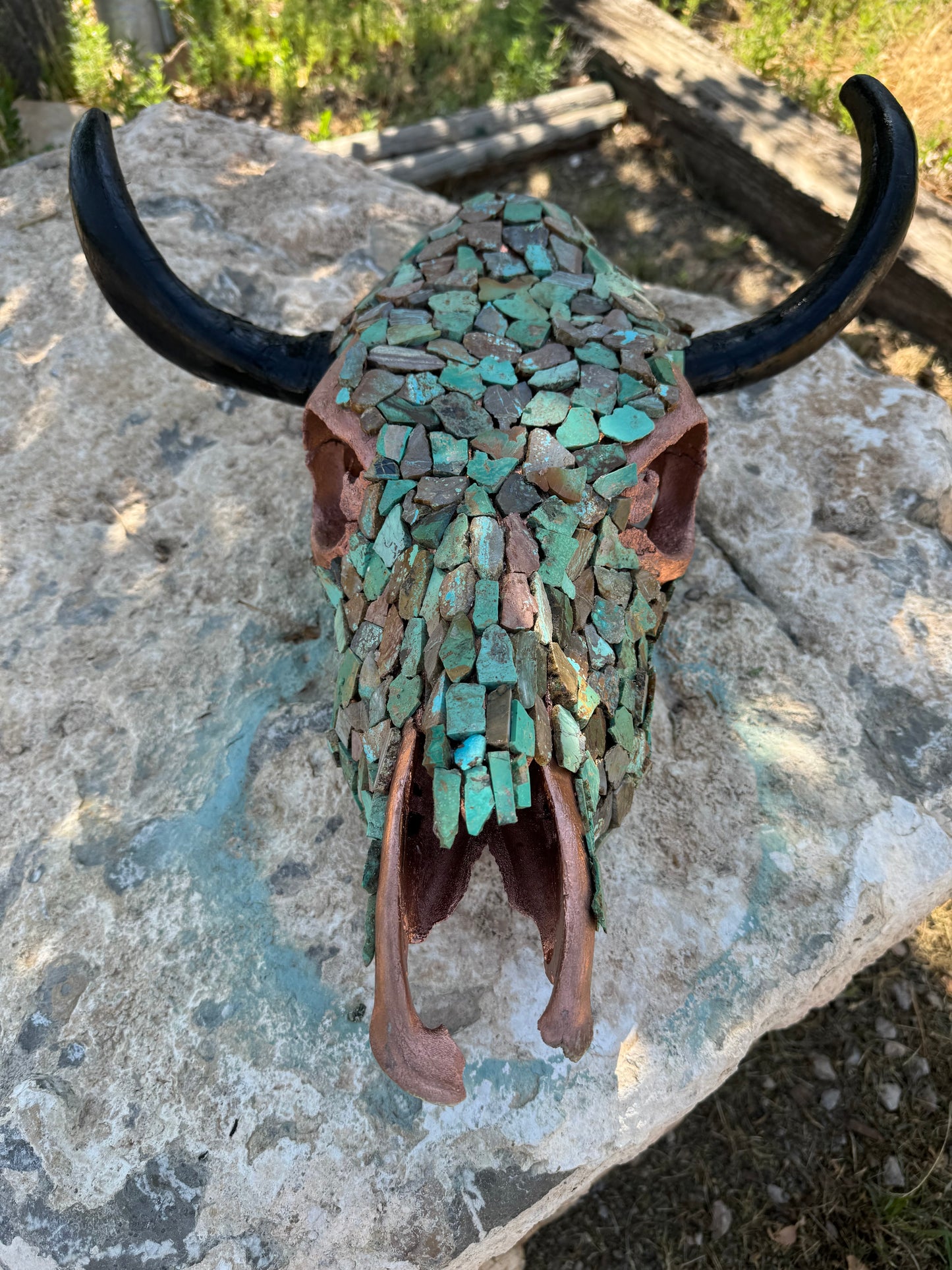 KingsTurquoise Cow Skull Turquoise Huge