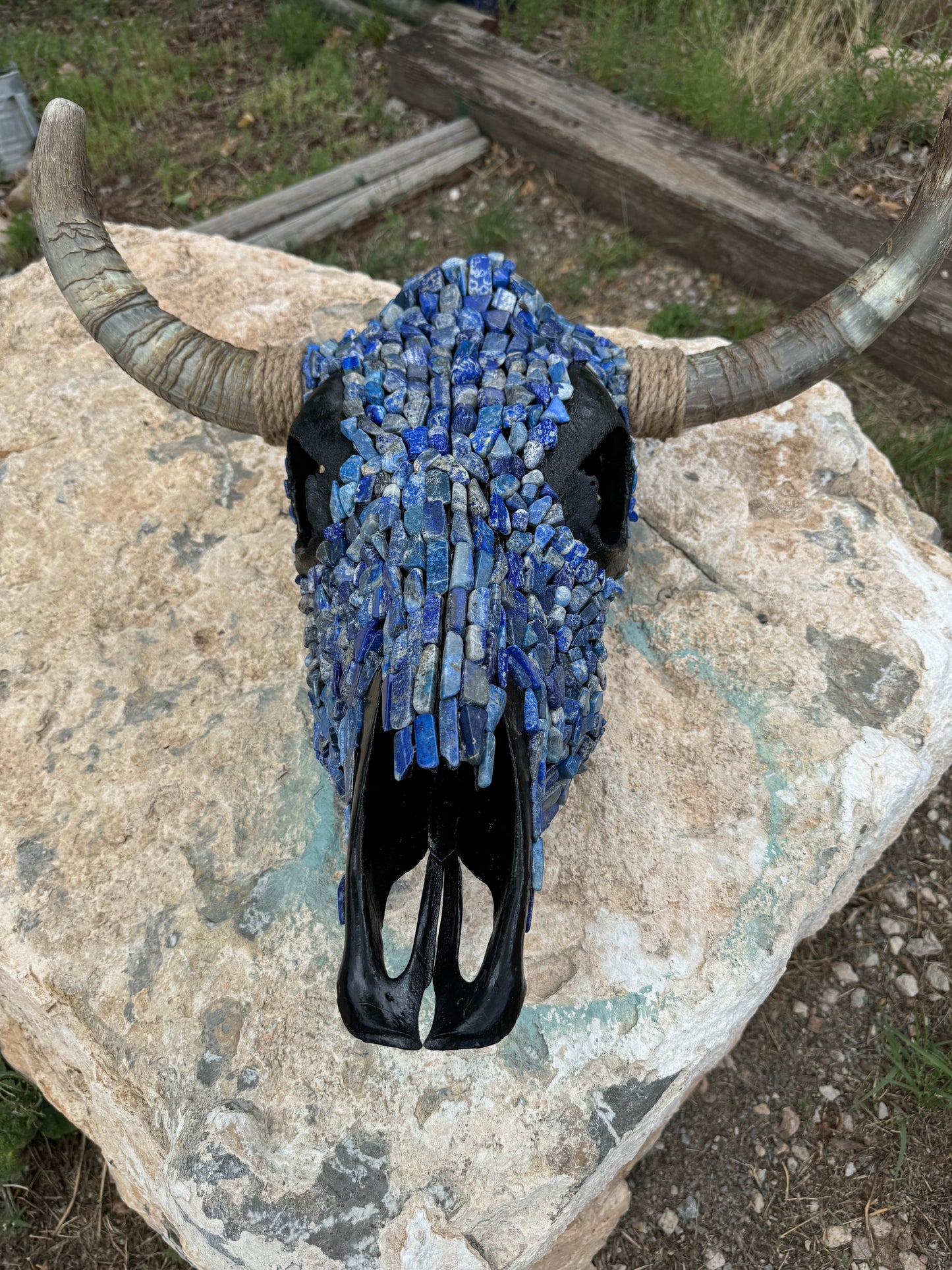 Kingsturquoise Cow Skull Lapis